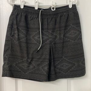 Chubbies Grey Aztec with neon aztec inner. Mens large